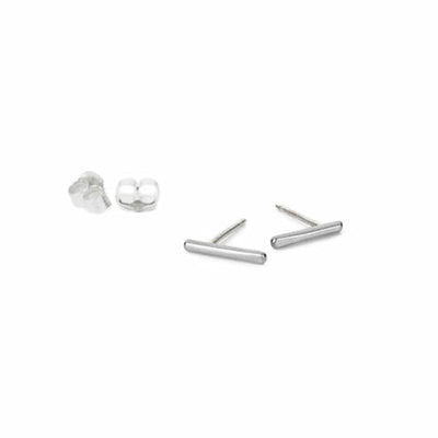 E295s Stria Stud Earrings in Sterling Silver