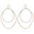 Large Double Angular Hoop Earrings