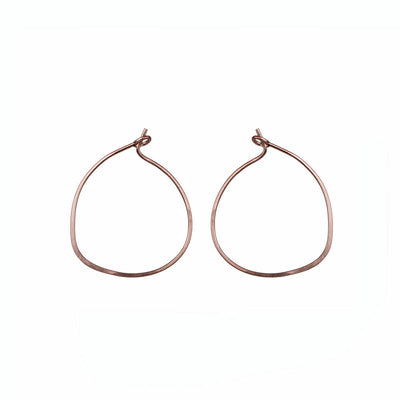 E236rg Small Rose Gold Pull Through Hoop Earrings