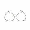 E236s Small Sterling Silver Pull Through Hoop Earrings