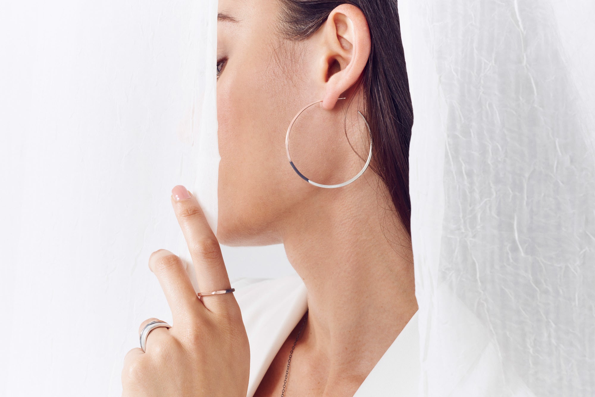 Exaggerated Big Circle Golden/ Silvery Hoop Earrings Retro - Temu